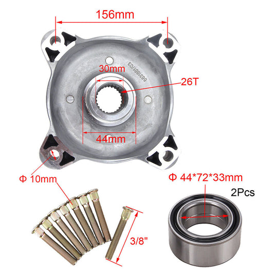 Front Left And Right Wheel Hubs & Bearing & Studs for Polaris RZR 800 RZR 800 S 2008-2014 RZR 570 2012-2013 RZR 570 S 2017 from MyMROmarts
