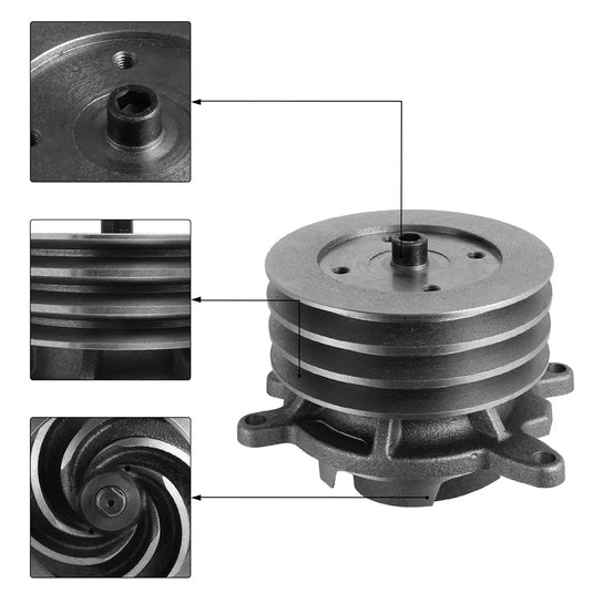 New Engine Water Pump 0R1244 9N3777 2W1227 Compatible With Caterpillar Engine 3208 Threaded Pulley - Engine Parts > Cooling System > Engine Water Pump from MyMROmarts