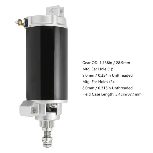 New Starter Replacement For 1998-2008 OUTBOARD YAMAHA, MARINER, MERCURY 25HP 30HP 40HP 50-830308-1, 50830308T, 65W-81800-00, 50-859169T, 6767540MO30SM, SAB0111, 41021028 - Electrical Parts > Starter Motor from MyMROmarts