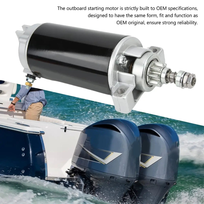 Load image into Gallery viewer, New Starter Replacement For 1998-2008 OUTBOARD YAMAHA, MARINER, MERCURY 25HP 30HP 40HP 50-830308-1, 50830308T, 65W-81800-00, 50-859169T, 6767540MO30SM, SAB0111, 41021028 - Electrical Parts > Starter Motor from MyMROmarts
