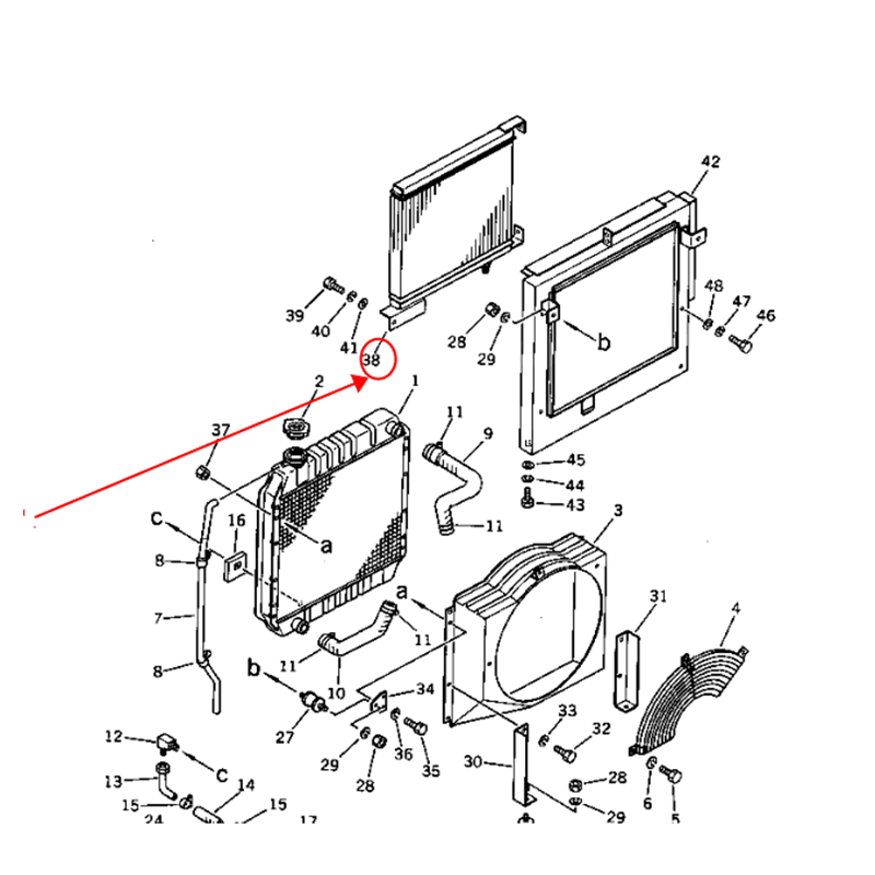 Load image into Gallery viewer, Oil Cooler 20B-03-21111 for Komatsu PC60-2 PW60-1 Excavator - Engine Parts &gt; Cooling System &gt; Oil Cooler from MyMROmarts
