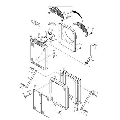 Oil Cooler 2202-9061A-02 for Doosan Excavator S220LC-V S225LL S220LC-6 from MyMROmarts