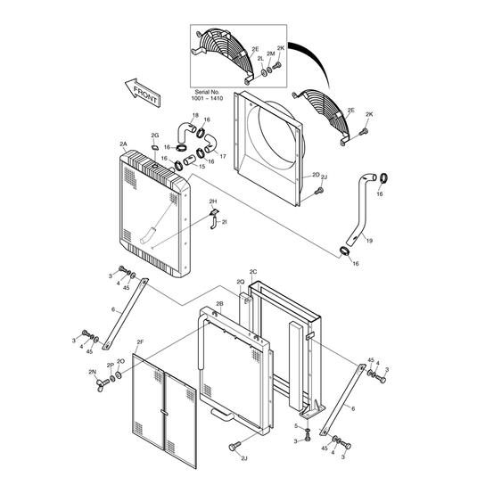 Oil Cooler 2202-9061A-02 for Doosan Excavator S220LC-V S225LL S220LC-6 from MyMROmarts
