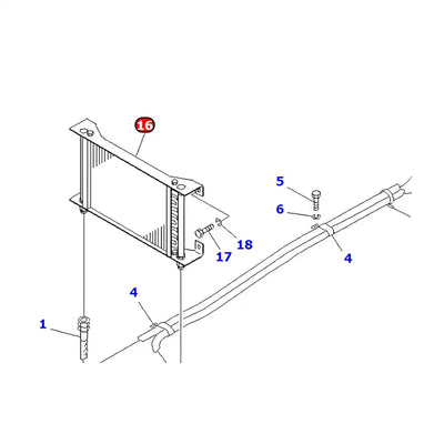 Oil Cooler 104-49-41111 for Komatsu Bulldozers D21A-7T D21A-7 D21S-7 from MyMROmarts
