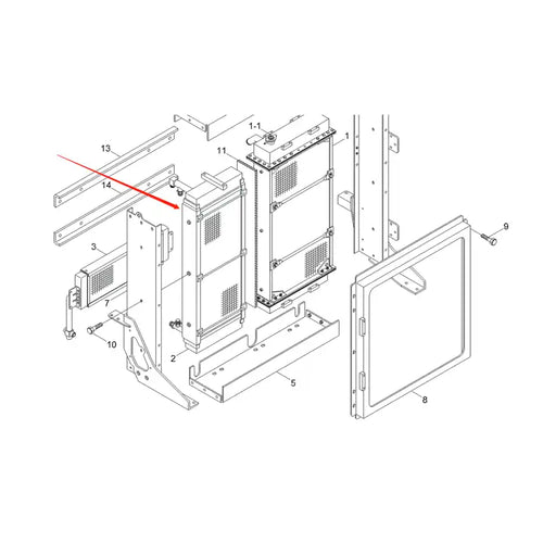 Oil Cooler 11LF-30042 11LF-30041 for Hyundai Excavator HL740-7 HL740TM-7 from MyMROmarts