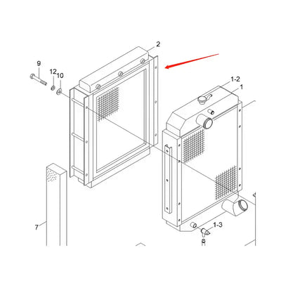 Oil Cooler 11N4-43520 for Hyundai Excavator R150-7 R140-7 from MyMROmarts