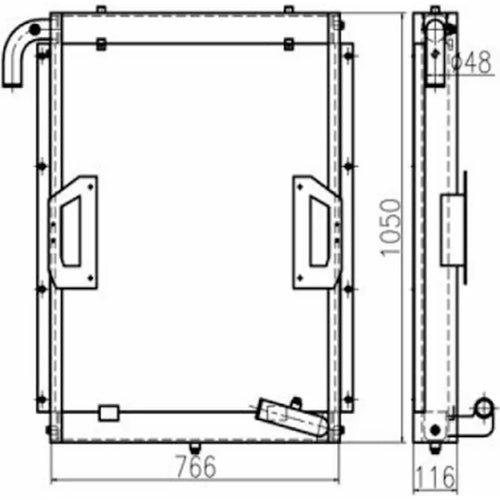 Oil Cooler 11N8-40222 11N8-42121 for Hyundai Excavator R305-7 R290LC-7 R290LC-7H from MyMROmarts