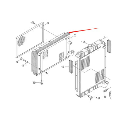 Oil Cooler 11N8-43204 for Hyundai Excavator R290LC-7 R250LC-7A R290LC-7A from MyMROmarts