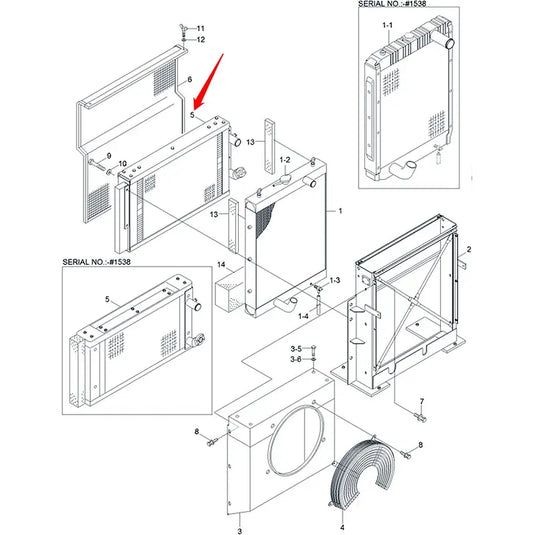Oil Cooler 11N8-46152 11N8-46250 for Hyundai Excavator R300LC-7 R320LC-7 R320LC-7A from MyMROmarts