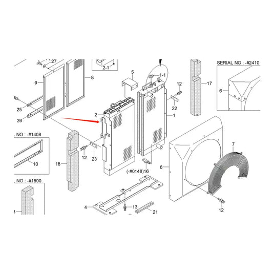 Oil Cooler 11Q6-40640 11Q6-40641 for Hyundai Excavator R210LC-9 R210NLC-9 R250LC-9 R210W-9 from MyMROmarts