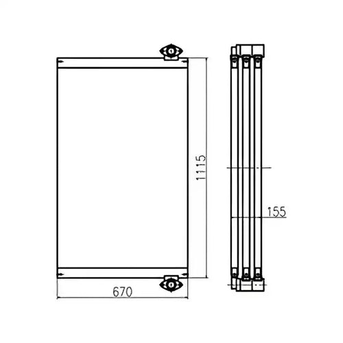 Oil Cooler 13C22000 for Doosan Excavator DH140W-V S140LC-C DH150LC-7 DH150W-7 S160W-V S155LC-V from MyMROmarts