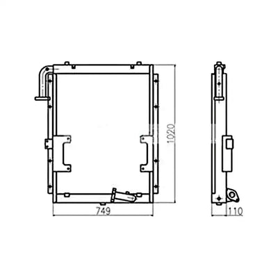 Oil Cooler 13D62000 for Doosan Excavator DH55 S55 S55W-V from MyMROmarts