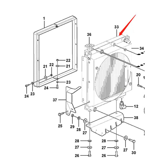Oil Cooler 17408138 for Volvo Excavator DD25 L220F from MyMROmarts