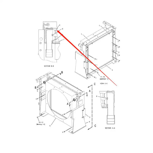 Oil Cooler 2040988 for Caterpillar CAT Excavator E330C from MyMROmarts