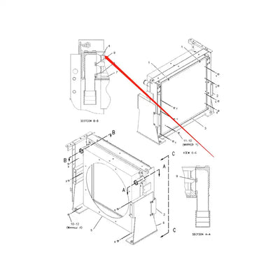 Oil Cooler 2040988 for Caterpillar CAT Excavator E330C from MyMROmarts