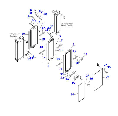 Oil Cooler 206-03-22421 for Komatsu PC290-8K PC270-8 Excavator from MyMROmarts
