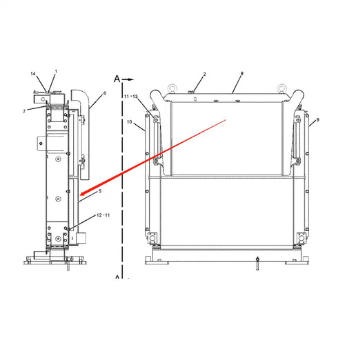 Oil Cooler 2108062 for Caterpillar CAT Excavator E365B E365BII from MyMROmarts