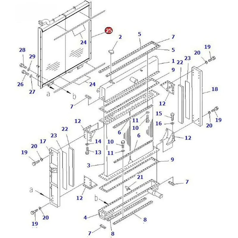 Cargue la imagen en el visor de la galería, Oil Cooler 21N-03-31311 21N-03-41120 for Komatsu PC1100-6 PC1250-7 PC1250-8 Excavator from MyMROmarts
