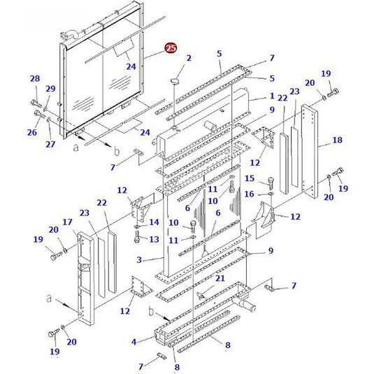 Oil Cooler 21N-03-31311 21N-03-41120 for Komatsu PC1100-6 PC1250-7 PC1250-8 Excavator from MyMROmarts