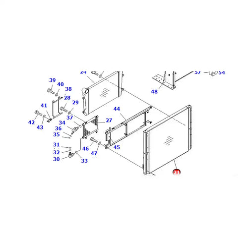 Oil Cooler 22U-03-11810 for Komatsu PC228USLC-2 PC228US-2 PC228US-1T from MyMROmarts