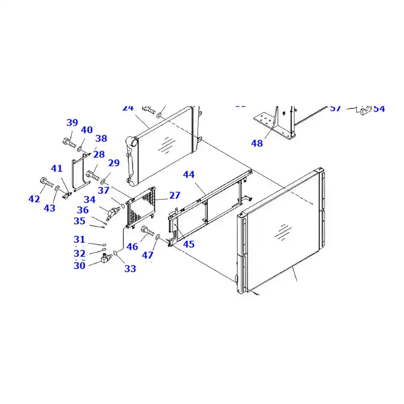 Cargue la imagen en el visor de la galería, Oil Cooler 22U-03-22120 22U-03-22130 22U-03-28430 for Komatsu PC228US-3 Excavator from MyMROmarts
