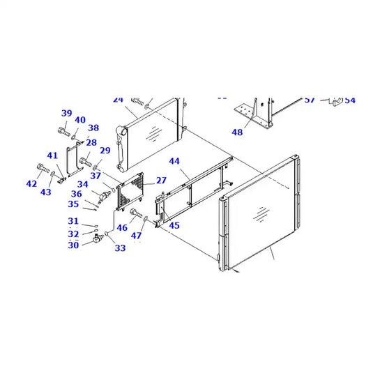 Oil Cooler 22U-03-22120 22U-03-22130 22U-03-28430 for Komatsu PC228US-3 Excavator from MyMROmarts