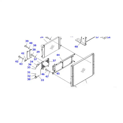 Oil Cooler 22U-03-22120 22U-03-22130 for Komatsu PC228USLC-3E0 PC228USLC-3 PC228US-3E0 PC228US-3 Excavator Size 830*710*50mm from MyMROmarts