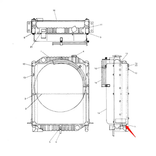 Oil Cooler 2452U387S8 for Kobelco Excavator SK04-N2 SK045-N2 K905LC-II from MyMROmarts