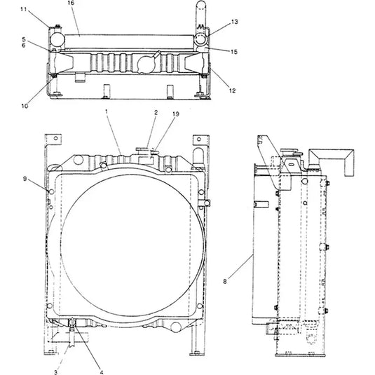 Oil Cooler 2452U415S13 for Kobelco Excavator SK60 from MyMROmarts