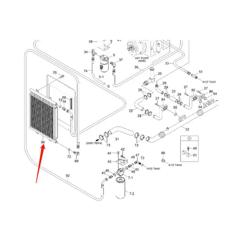 Oil Cooler 31S7-01000 for Hyundai Excavator HSL850-7A from MyMROmarts