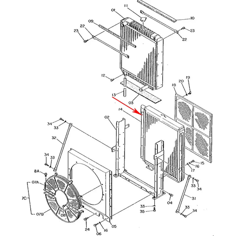 Load image into Gallery viewer, Oil Cooler 4252448 for Hitachi EX400-3 EX450-3 Excavator from MyMROmarts

