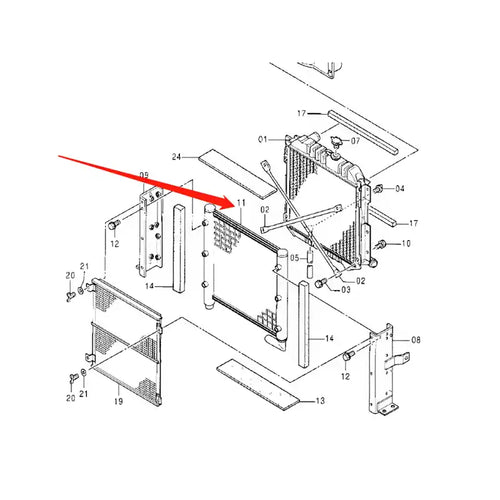 Oil Cooler 4340759 for Hitachi Excavator EX75UR EX75UR-3 EX75URLC-3 from MyMROmarts