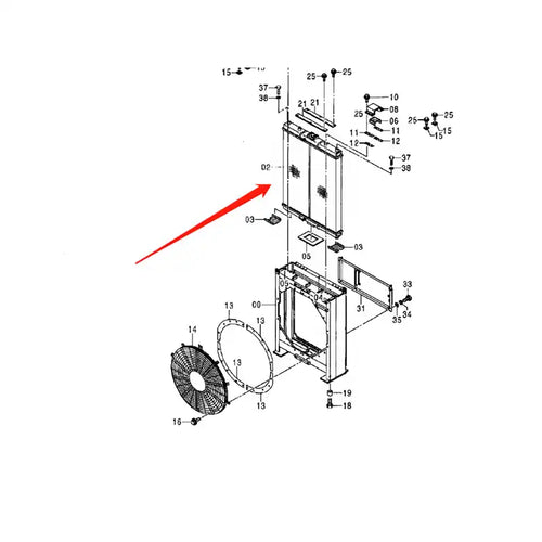 Oil Cooler 4427952 for Hitachi EX1200-5 EX1200-5C EX2500-5 EX2500-6 EX1200-5D EX2500 from MyMROmarts