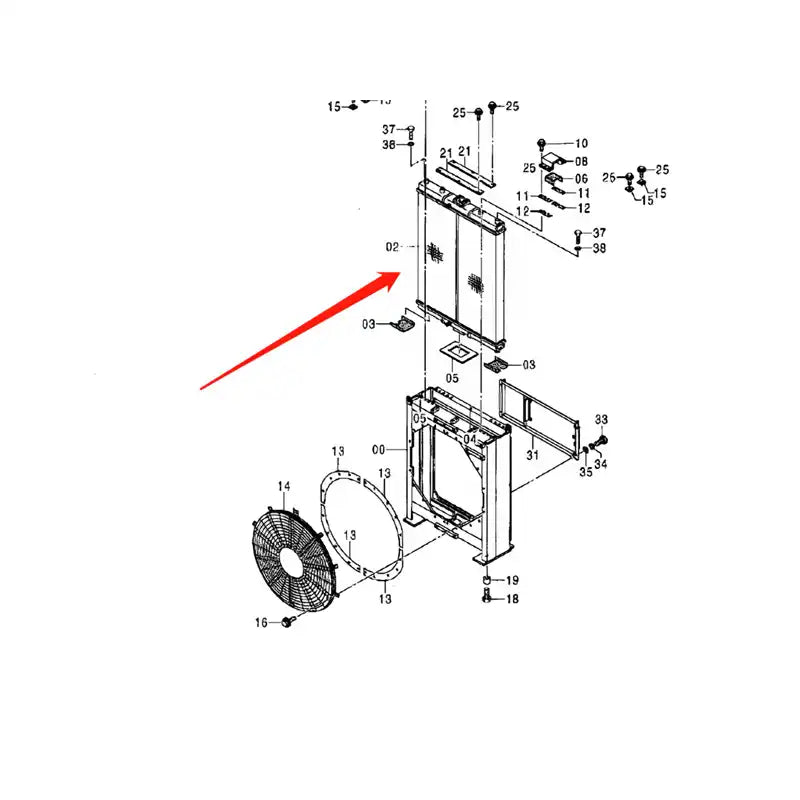 Load image into Gallery viewer, Oil Cooler 4427952 for Hitachi EX1200-5 EX1200-5C EX2500-5 EX2500-6 EX1200-5D EX2500 from MyMROmarts
