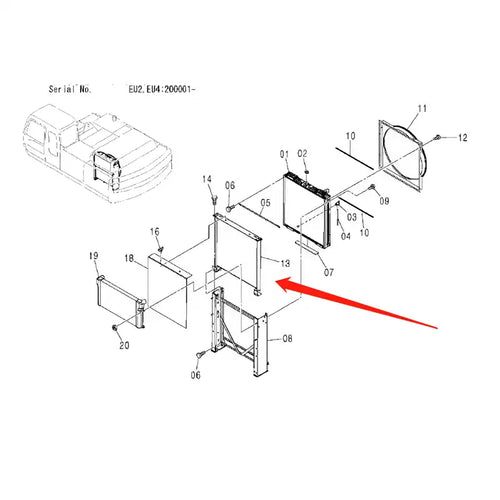 Oil Cooler 4463075 for Hitachi ZX330 ZX350H ZX350K ZX350W ZX370MTH ZX380HH ZX500W Excavator from MyMROmarts