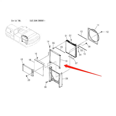 Oil Cooler 4463075 for Hitachi ZX330 ZX350H ZX350K ZX350W ZX370MTH ZX380HH ZX500W Excavator from MyMROmarts