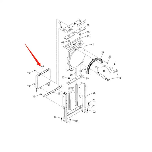 Oil Cooler 4464826 for Hitachi Excavator ZAX70 from MyMROmarts