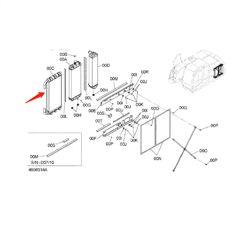 Load image into Gallery viewer, Oil Cooler 4668379 for Hitachi Excavator ZX170W-3 ZX190W-3 from MyMROmarts
