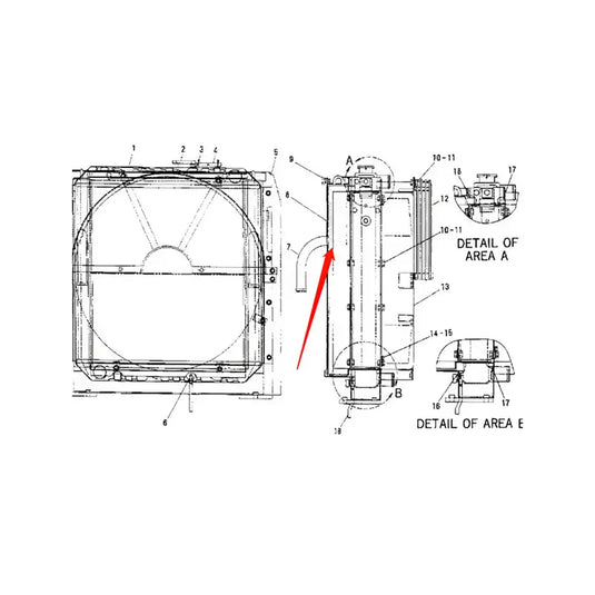 Oil Cooler 4I-7372 for Caterpillar CAT E312 Excavator in USA from MyMROmarts