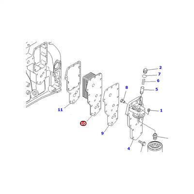 Oil Cooler 6735-61-2110 for Komatsu WA320-3 Wheel Loader PW200-7 PC220-7 PC220-6 Excavator from MyMROmarts