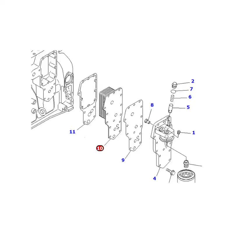 Load image into Gallery viewer, Oil Cooler 6735-61-2110 for Komatsu WA320-3 Wheel Loader PW200-7 PC220-7 PC220-6 Excavator from MyMROmarts
