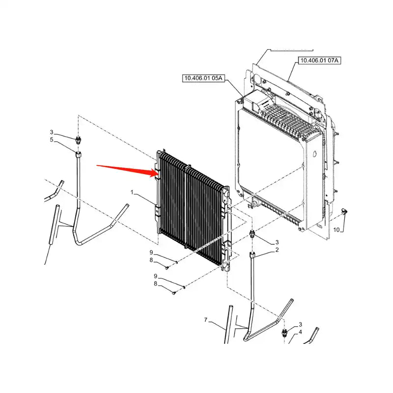 Load image into Gallery viewer, Oil Cooler 87441876 for New Holland B95CTC B110B U80B U80C B95B B95BTC B110C B95C B95CLR from MyMROmarts
