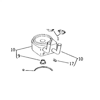 Oil Cooler AR64415 for John Deere 310 350B 440 444 540 5420 544 940 Engine 3.9L 950 960 DZ07 from MyMROmarts