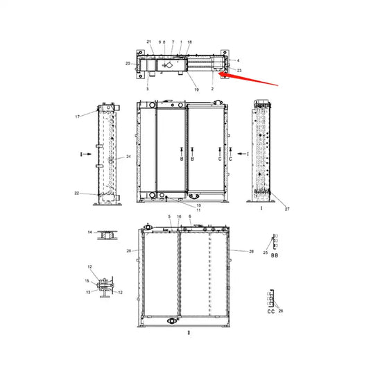Oil Cooler LC05P00043S002 for Kobelco SK330-8 SK350LC-8 Excavator from MyMROmarts