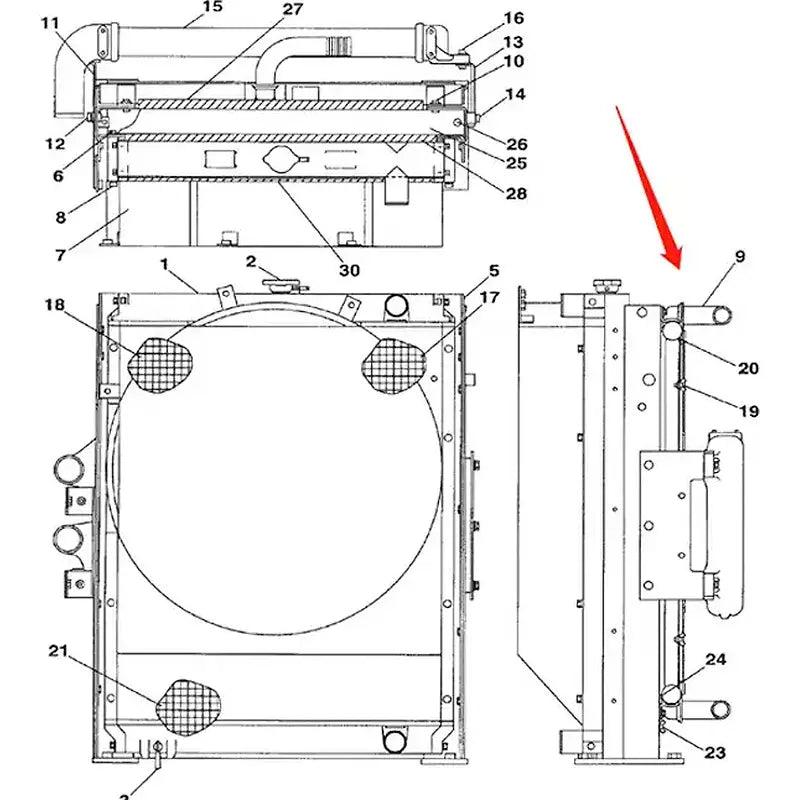 Load image into Gallery viewer, Oil Cooler LN00068 for Sumitomo Excavator SH200A3 from MyMROmarts

