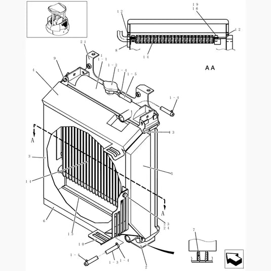 Oil Cooler PW53V00009P1 for Kobelco Excavator SK30SR-3 SK35SR-3 from MyMROmarts