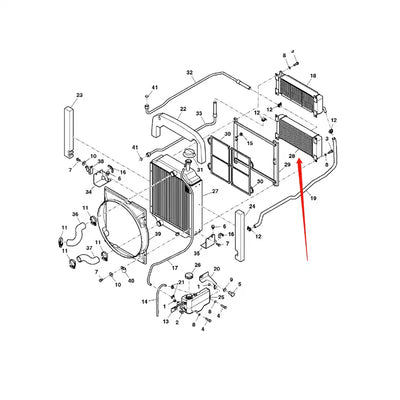 Oil Cooler SJ10869 for John Deere Tractor 1054 1204 1354 1404 904 from MyMROmarts