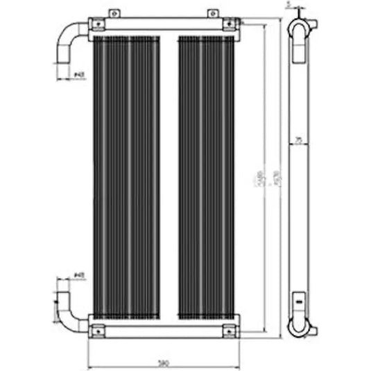 Oil Cooler XB00004998 for Hitachi Excavator ZAX350-5 Oil Cooler XB00004998 for Hitachi Excavator ZAX350-5