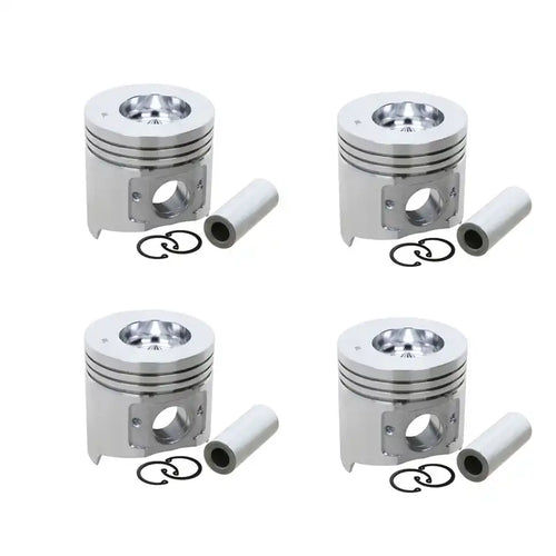 Piston 4 Units 1 Set For Hyundai Skid Steer HSL810 Yanmar Engine 4TNE98 Komatsu Engine 4D98E - Engine Parts > Crankshafts & Connecting Rod Components > Piston from MyMROmarts