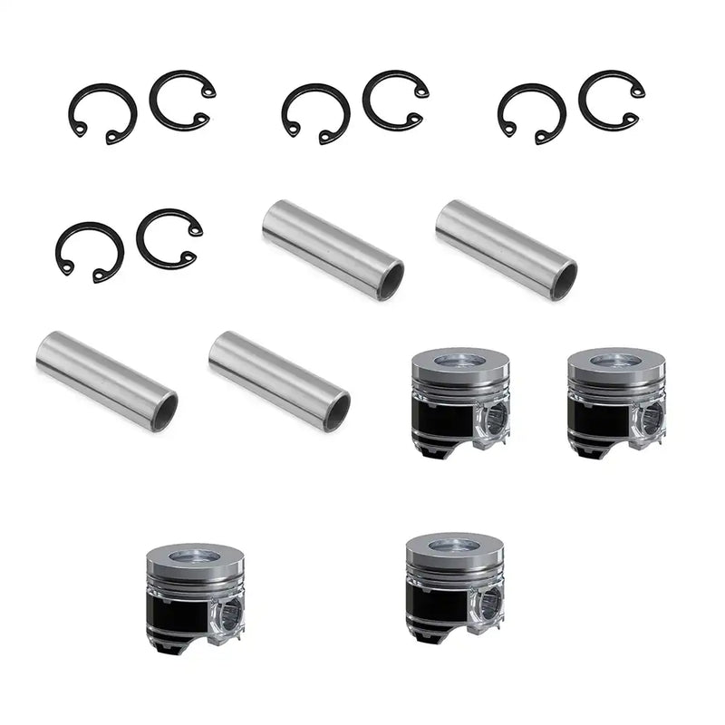 Load image into Gallery viewer, Piston 4 Units 1 Set For Komatsu Crawler Dozer D21A-8-W D21P-8-W Yanmar Engine 4TNV94L Komatsu Engine 4D94LE - Engine Parts > Crankshafts &amp; Connecting Rod Components > Piston from MyMROmarts
